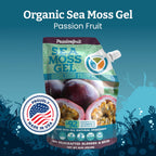 Yemayá Organic Sea Moss Gel - Wildcrafted con Fruta Real, Sabor Maracuyá, 473 ml
