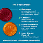 OLLY Kids Chillax Gummies - Suplemento Masticable con Magnesio, L-Teanina y Melisa para la Calma y Relajación* - 50 Gominolas