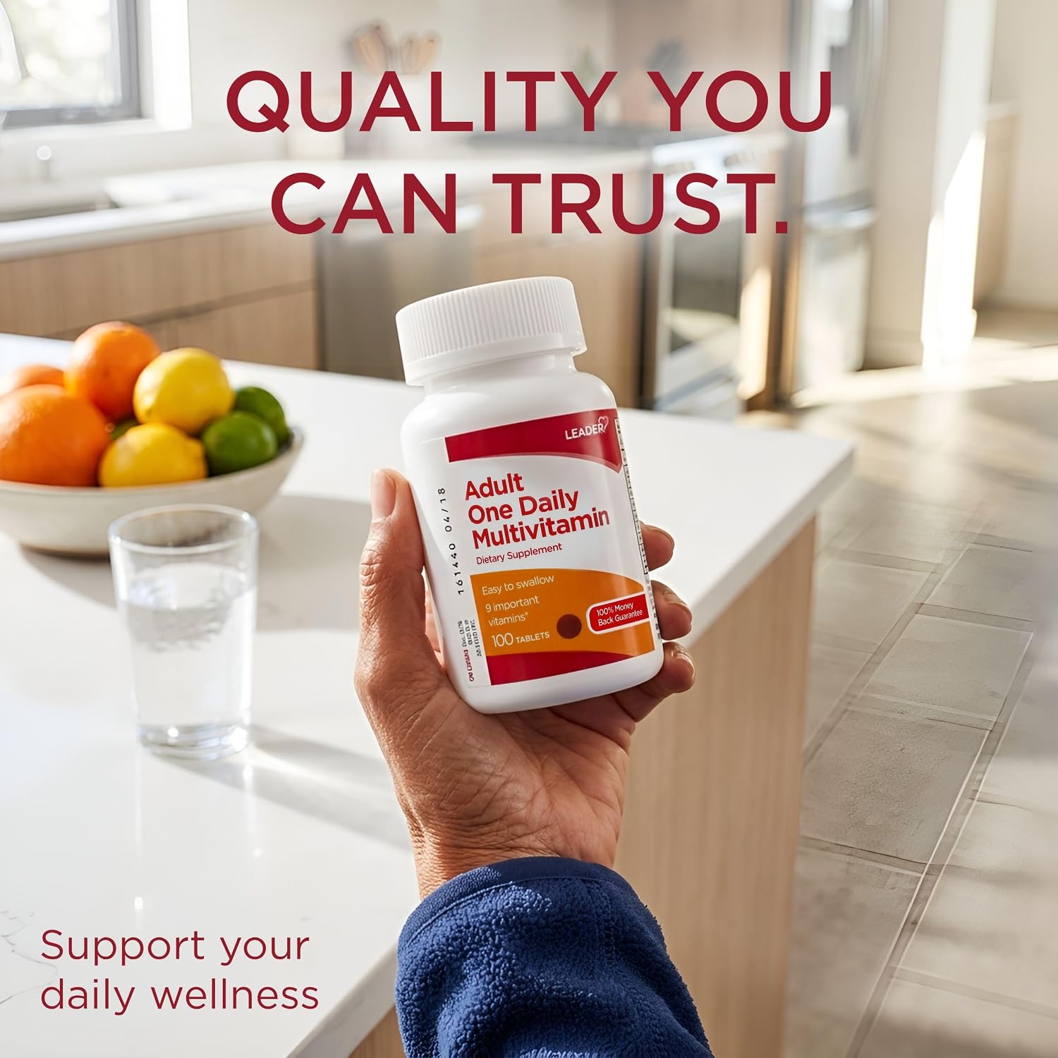 Leader One Daily Multivitamin Tablets 100 comprimidos - Multivitamínico diario para adultos