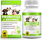 FSLHCY Probióticos para Perros, 180 Masticables con Enzimas Digestivas y Prebióticos - Sabor a Pato de Pekín