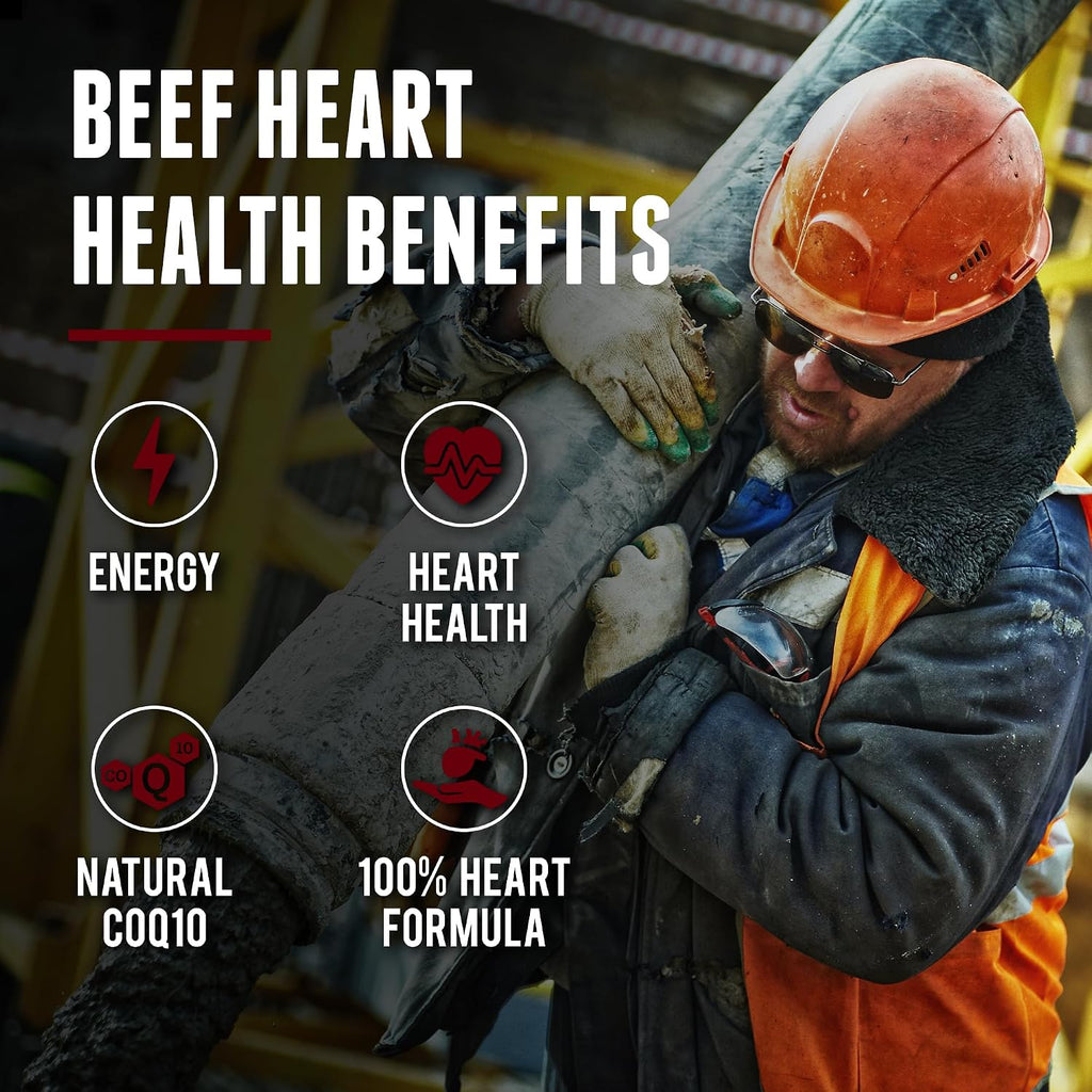 One Earth Health Corazón de Ternera Alimentado con Pasto - Neozelandés - 3000mg por Porción - 200 Unidades