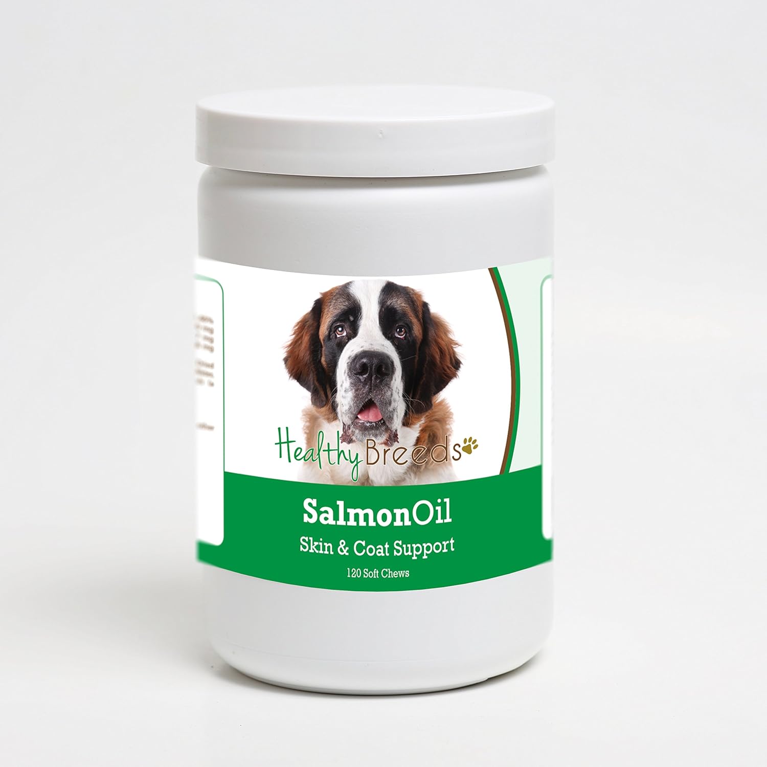 Healthy Breeds Aceite de Salmón Masticables Blandos para Perros Saint Bernard, 120 Unidades