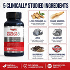 VigRX Fertility Factor 5 para Hombres - Suplemento de Salud Reproductiva con Tongkat Ali LJ100, Panax Ginseng, Zinc y Selenio - 30 Cápsulas