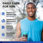 Multivitamínico para Hombres 46-en-1 - Complejo B con Alimentos Integrales y Enzimas - 90 Cápsulas