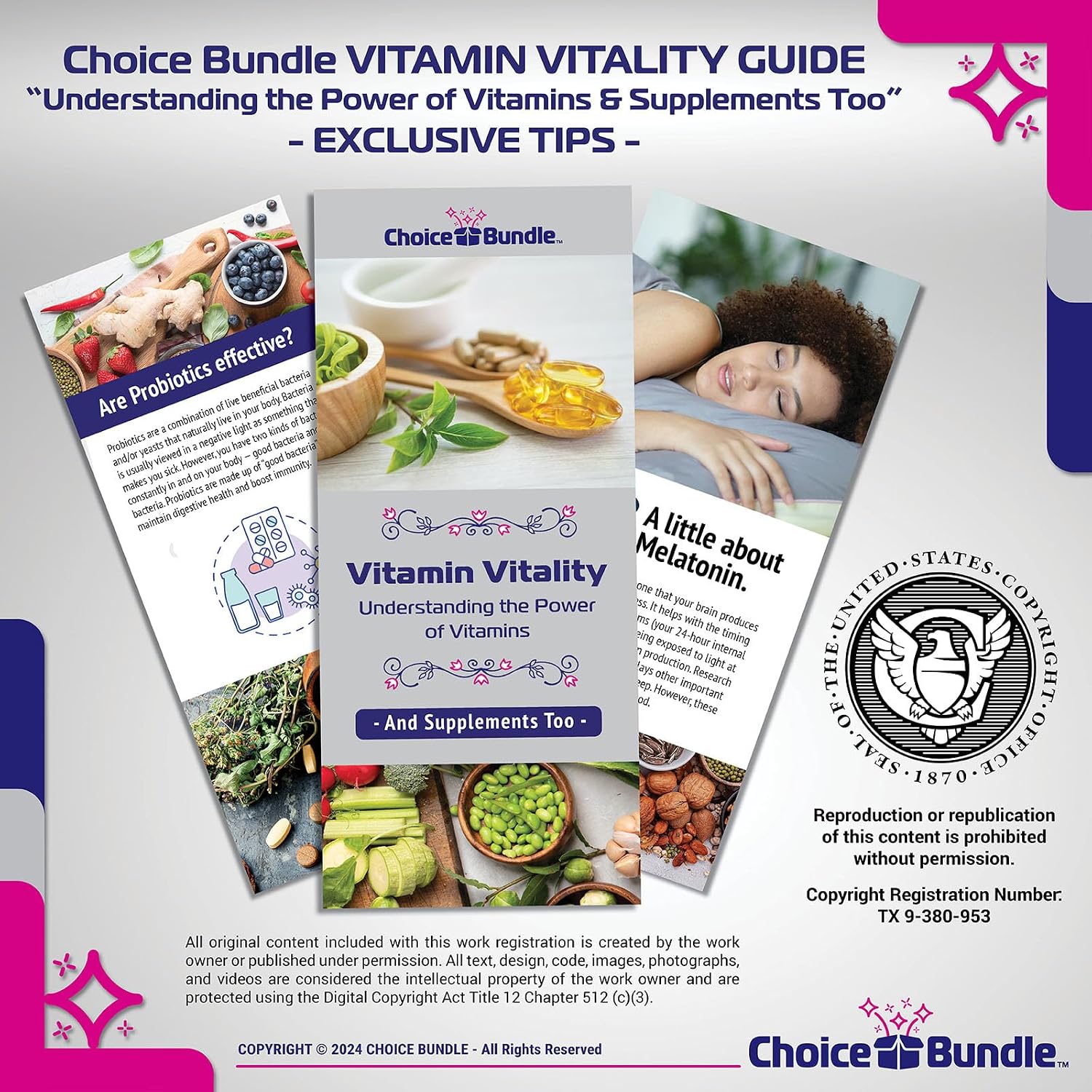 Choice Bundle Spring Valley Vitamina C 1000 mg con Escaramujo, 250 comprimidos + Guía y Pastillero