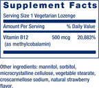 Life Extension Vitamina B12 Metilcobalamina 500 mcg - 100 pastillas veganas
