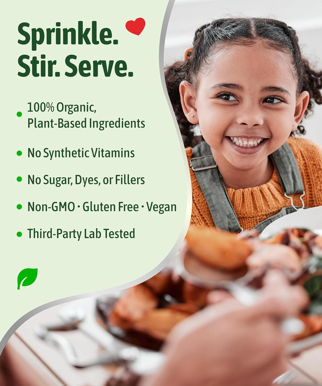 InviNutri Superfood Powder 24 Servings - Polvo Orgánico de Microgreens para Niños Selectivos