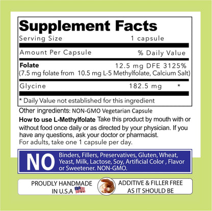 Our Daily Vites L-Methylfolate 7.5mg - 90 Cápsulas – Image 9