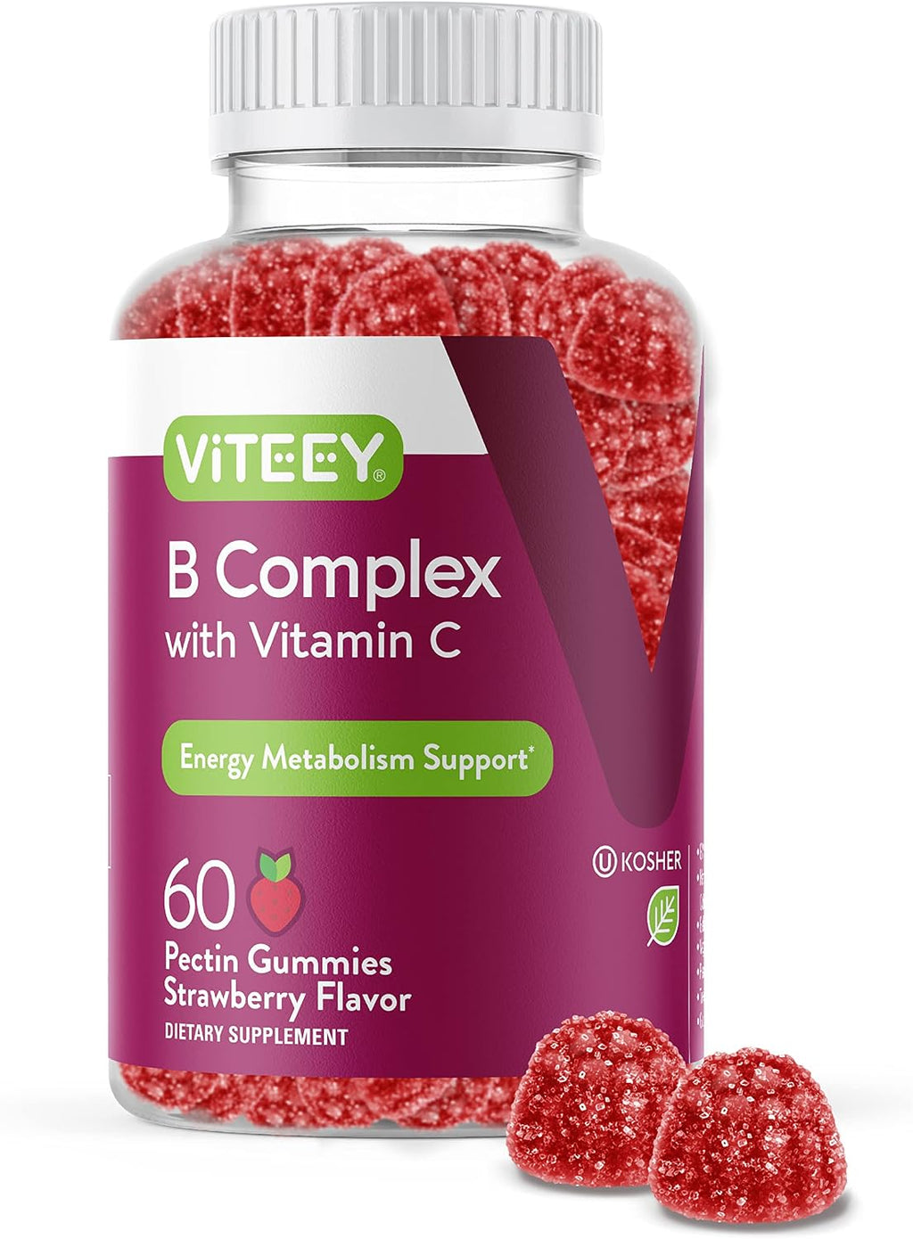 Viteey Complejo B en Gomitas con Vitamina C - 60 Gomitas