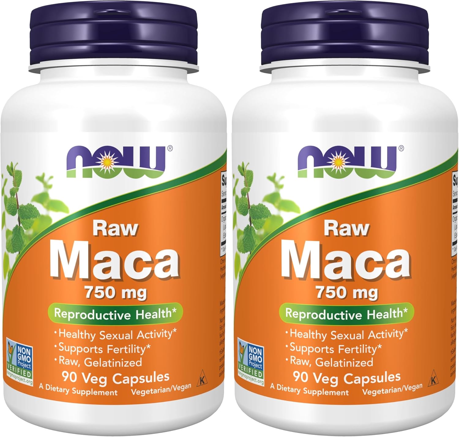 NOW Foods Maca (Lepidium meyenii) 750 mg Cruda - 90 Cápsulas Vegetales