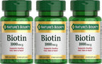 Nature's Bounty Biotina 1000 mcg, 100 Tabletas Recubiertas