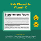 Natural Factors Vitamina C 500 mg - Suplemento para niños - Sabor tropical - 90 comprimidos masticables