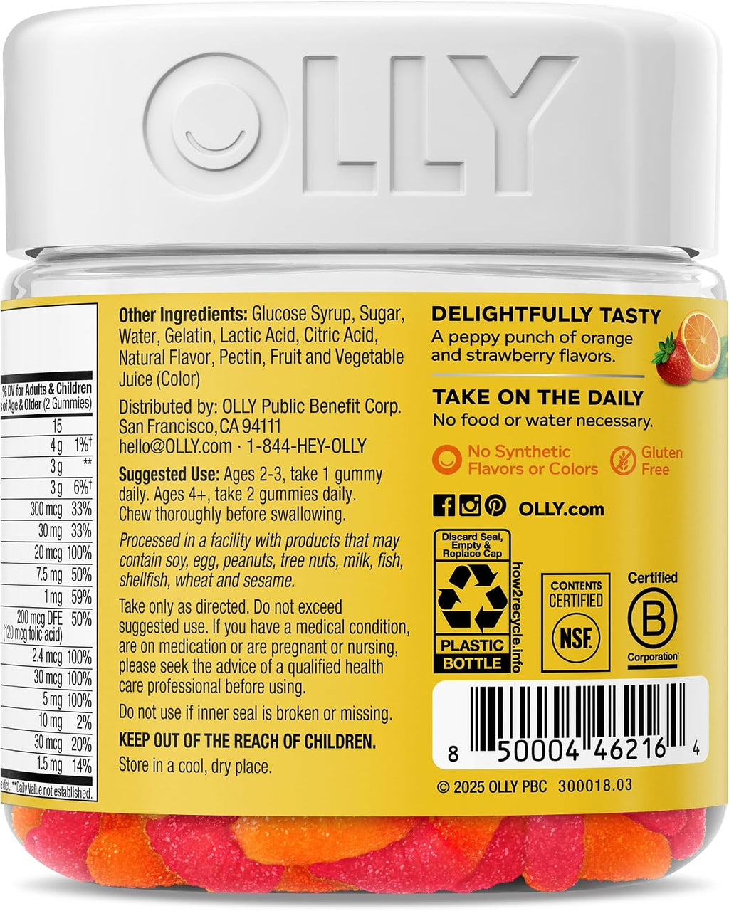 OLLY Kids Multivitamin Gummy - Gomitas multivitamínicas para niños, 70 unidades