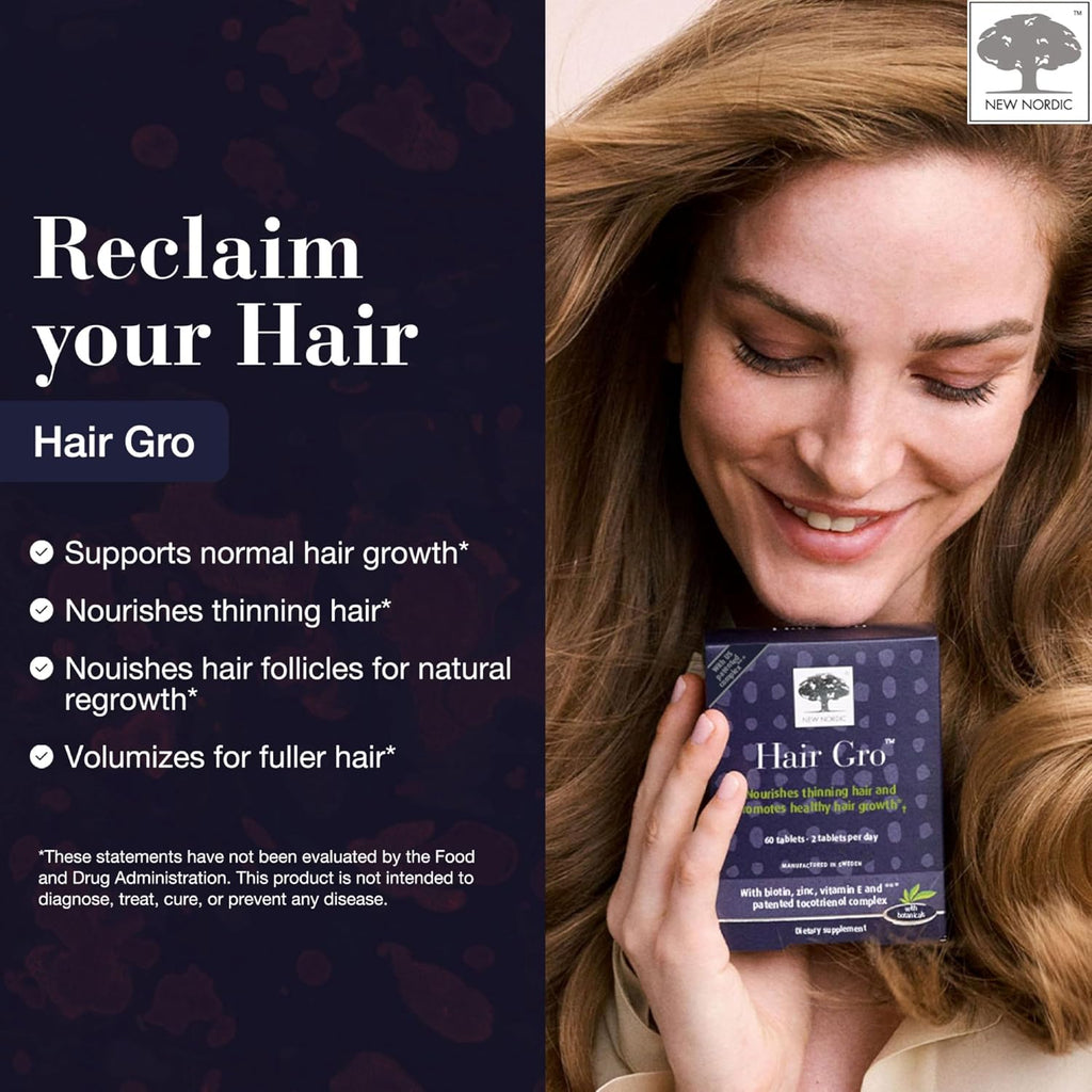 Hair GRO | Biotina y Complejo de Tocotrienoles | 180 Comprimidos