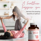 Suplemento de Extracto de Azafrán Puro Mother Nutrient, 88.5 mg por Cápsula, 240 Cápsulas Veganas, 7 Meses de Suministro