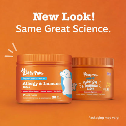 Zesty Paws Puppy Allergy Immune Bites - – Colostro: El calostro bovino es rico en inmunoglobulinas y factores de – Image 6