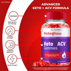 Keto Glow ACV Gummies, Gominolas Keto con Vinagre de Manzana - Fórmula Avanzada (3 Paquetes)