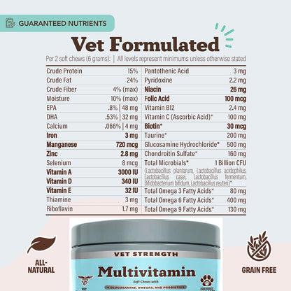 Natural Dog Company Vet Strength – Piel y pelaje: Los ácidos grasos omega del aceite de salmón y la linaza ayudan – Image 3