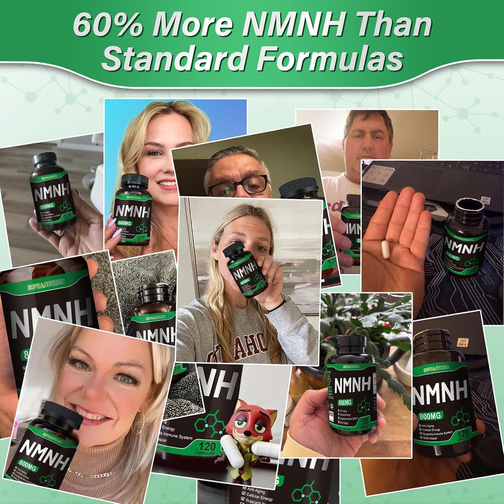 Suplemento NMNH Puro 120 Cápsulas - 800mg de NMNH de Alta Pureza