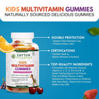Zaytun Gominolas Multivitamínicas para Niños - 90 unidades, con vitaminas A, C, D, E, B6, B12 y Biotina