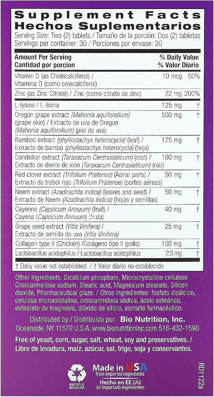 Bio Nutrition Bienestar Total de la Piel, 60 Comprimidos