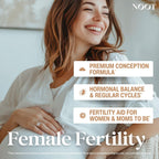 NOOT Concepción y Apoyo a la Fertilidad Femenina – Myo-Inositol, D-Chiro Inositol, Shatavari, Vitex y CoQ10 – 60 Cápsulas Veganas