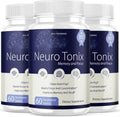 Neurotonix Memory Supplement - 180 Cápsulas (3 Envases) - Fórmula Oficial para Memoria y Concentración