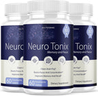 Neurotonix Memory Supplement - 180 Cápsulas (3 Envases) - Fórmula Oficial para Memoria y Concentración