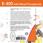 Now E-400-Sg - Vitamina E Natural 400 UI con Mezcla de Tocoferoles