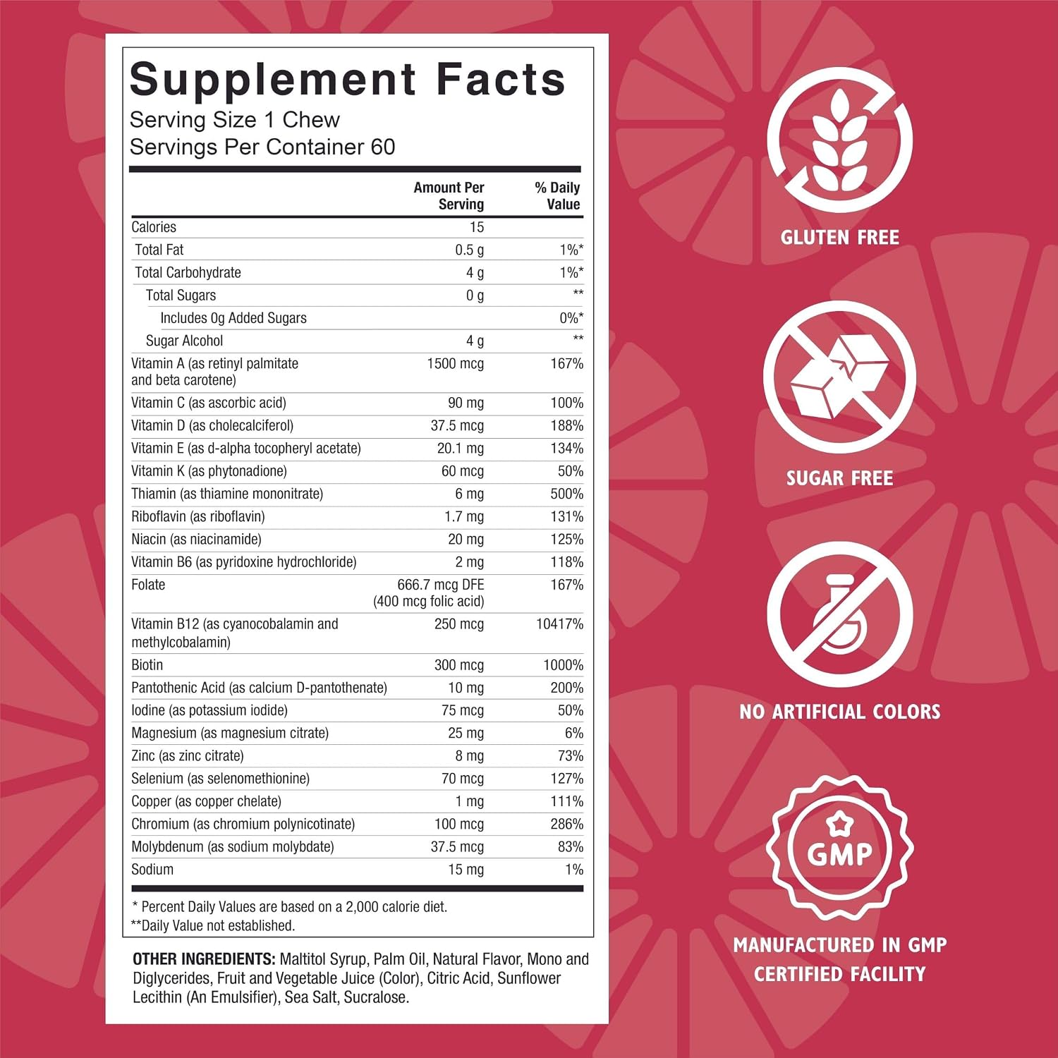 Celebrate Vitamins Multivitamínico Bariátrico en Pastillas Blandas, Berry, 180 uds