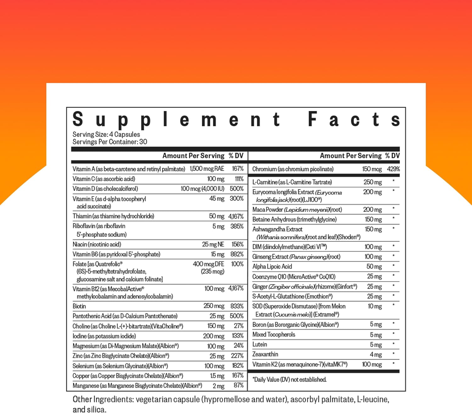 Seeking Health Optimal Man – Multivitamínico para hombres con Zinc, Folato Activo y Ácido Alfa-Lipoico