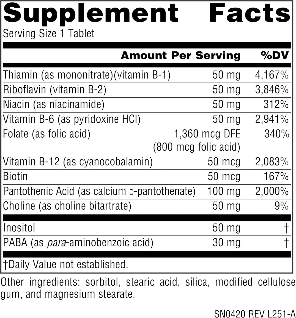Source Naturals Complejo B-50, 50 mg, 50 comprimidos