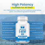 L-Metilfolato 5mg | 90 Cápsulas | Metilfolato Bioactivo 5-MTHF