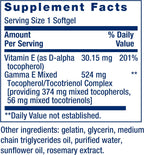 Life Extension Gamma E - Tocoferoles Mixtos y Tocotrienoles, 60 perlas blandas