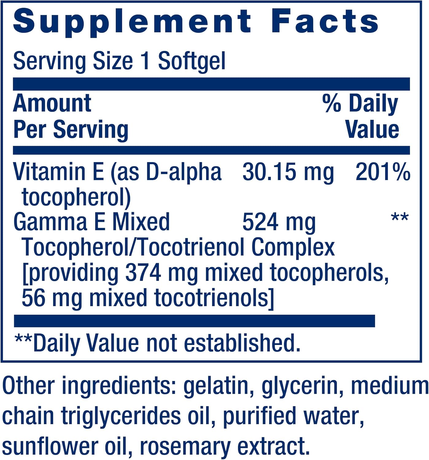 Life Extension Gamma E - Tocoferoles Mixtos y Tocotrienoles, 60 perlas blandas