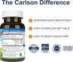 Carlson Labs Vitamina D 4000 UI Suplemento Dietético en Cápsulas Blandas, 120 Cápsulas