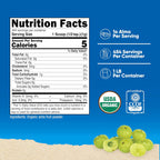 Polvo de Amla Orgánico Nutricost 1 Libra (Sin Sabor) - 1 gramo por ración, Vegano, Sin OGM