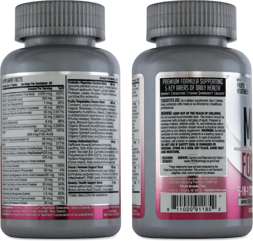 Women's Nutrition MV360 Multivitamínico Completo 5-en-1 - 60 Comprimidos