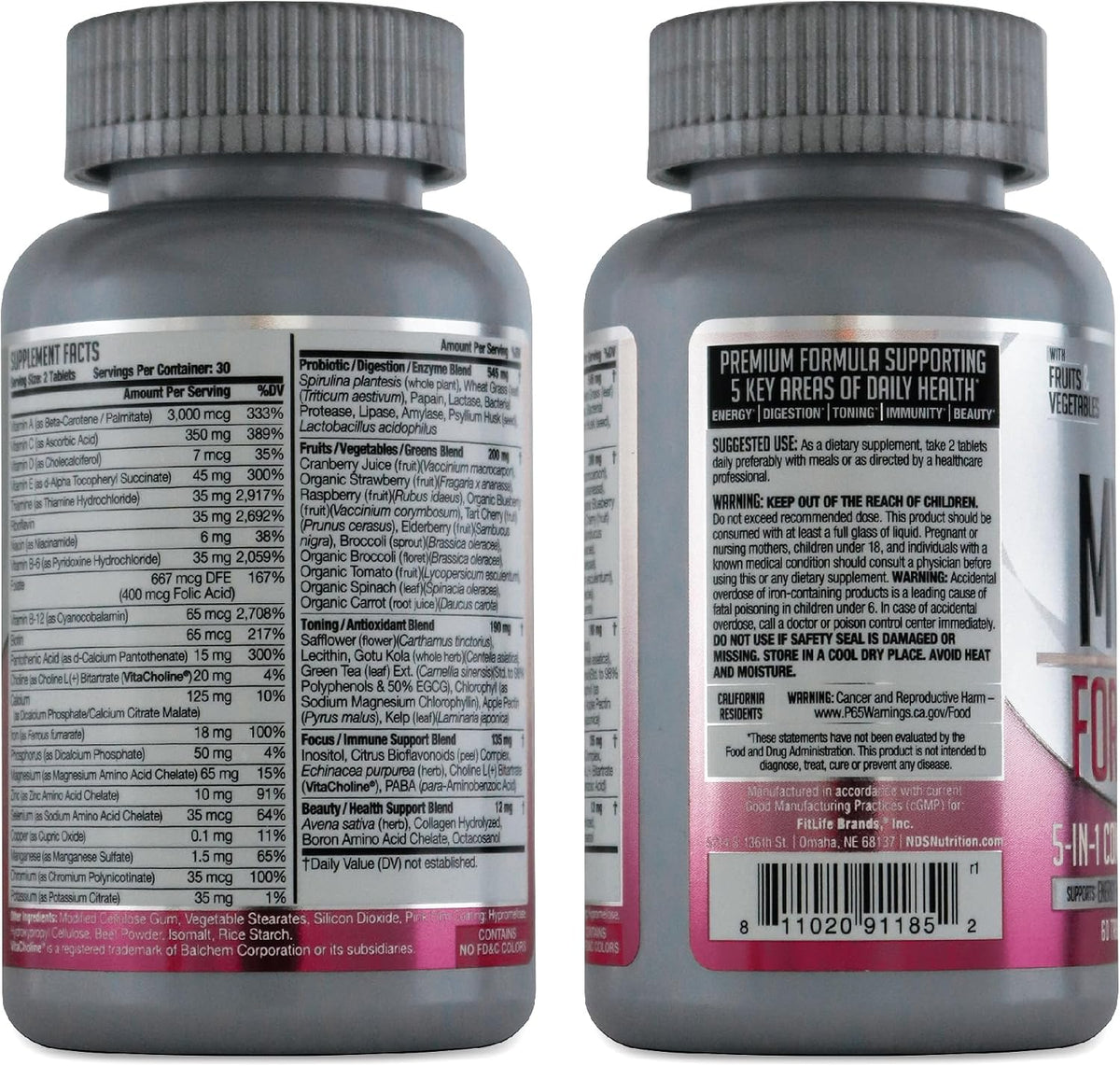 Women's Nutrition MV360 Multivitamínico – Cromo: Contribuye al mantenimiento de los niveles normales de glucosa en – Image 9