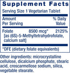 Life Extension Folato Optimizado de Alta Potencia – L-metilfolato – 8500 mcg DFE – Sin Gluten, No-GMO, Vegetariano – 30 Comprimidos