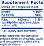 Life Extension High Potency Optimized Folate - L-metilfolato 8500 mcg DFE - Complemento de Folato Activo - 30 Comprimidos