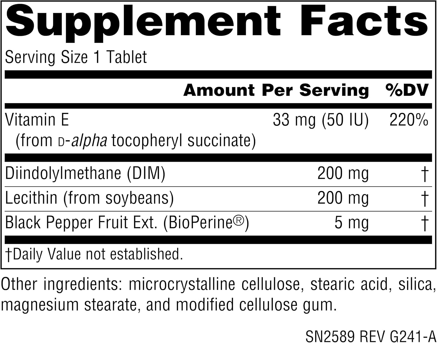 Source Naturals DIM, Diindolylmethane 200mg con BioPerine, Vitamina E y Más - 60 Comprimidos