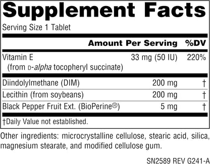 Source Naturals DIM, Diindolylmethane 200mg – DIM (diindolilmetano) : 200 mg por comprimido. Compuesto derivado de – Image 5