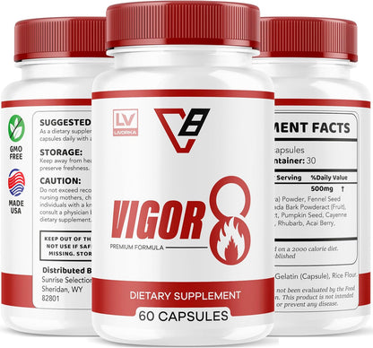 (5 Pack) Vigor 8 For Men, Vigor 8 Pills For Men, Vigor 8 Force For Men, Vigor8 Pills, Vigor 8 Pills, Vigor 8 Premium Formula, Vigor8 Male Pills, Vigor 8 Male Supplement, 300 Capsules for 5 Months