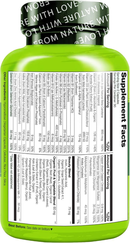 NATURELO Multivitamínico Integral con – Vitamina E de girasol: protege las células frente al daño oxidativo. – Image 8