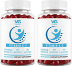 VITA Globe Vitamina K2 Gominolas – 60 unidades, vegano, no transgénico, para huesos y corazón