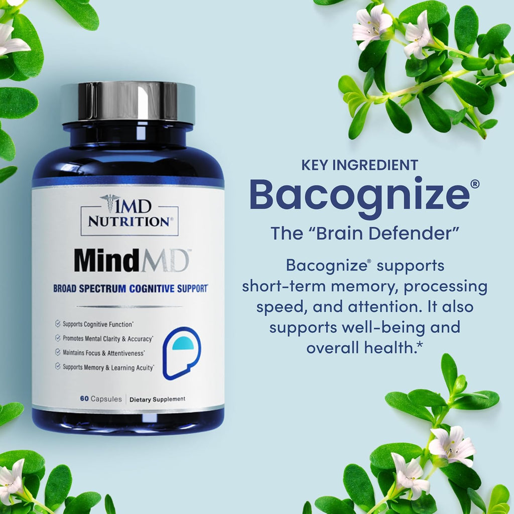 MindMD de 1MD Nutrition - Suplemento para la Memoria y Concentración (60 Cápsulas)