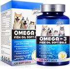Omega-3 Aceite de Pescado para Perros - 120 Cápsulas Blandas con EPA y DHA