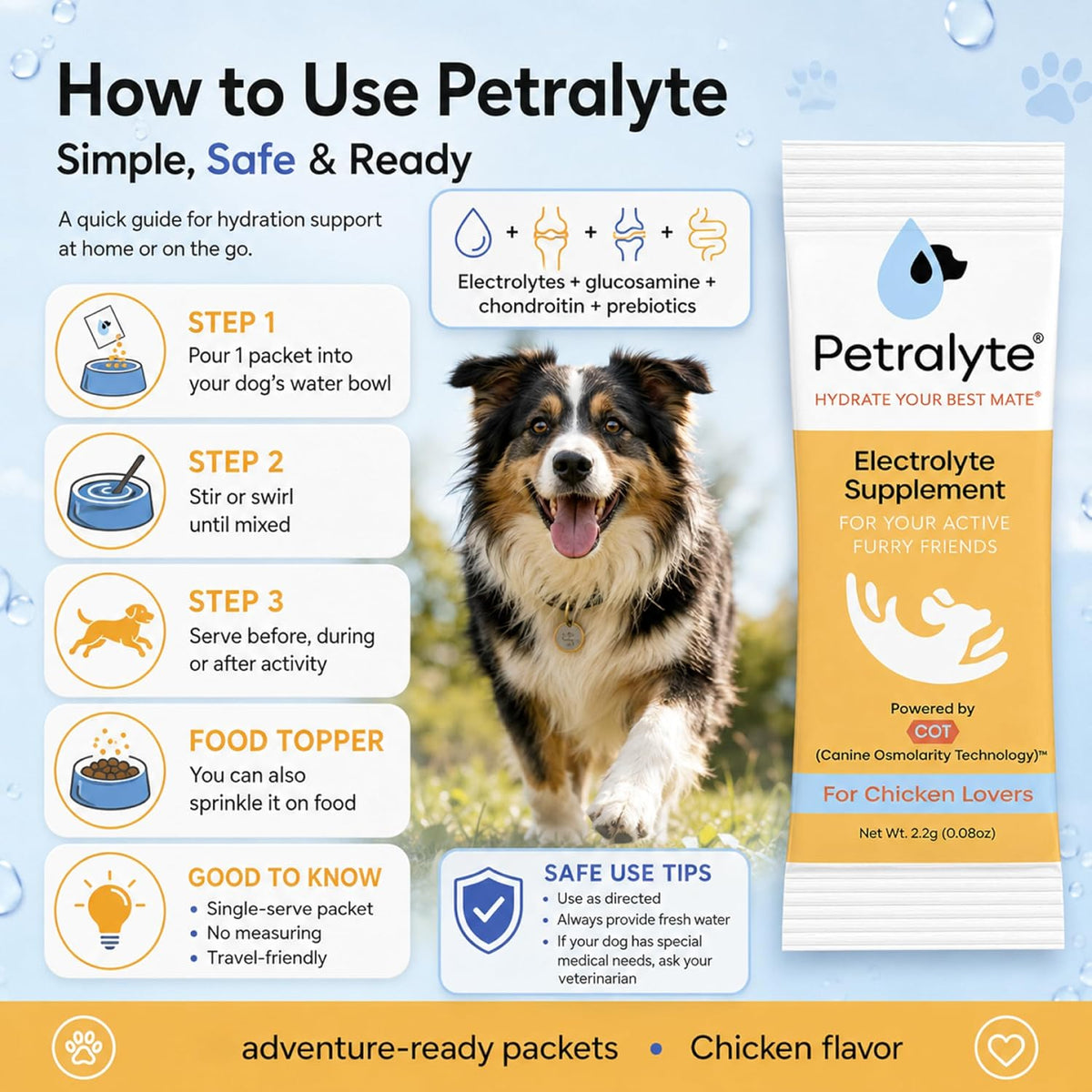Petralyte Electrolitos y Suplemento – Condroitina: ayuda a mantener la elasticidad del cartílago y puede reducir – Image 8