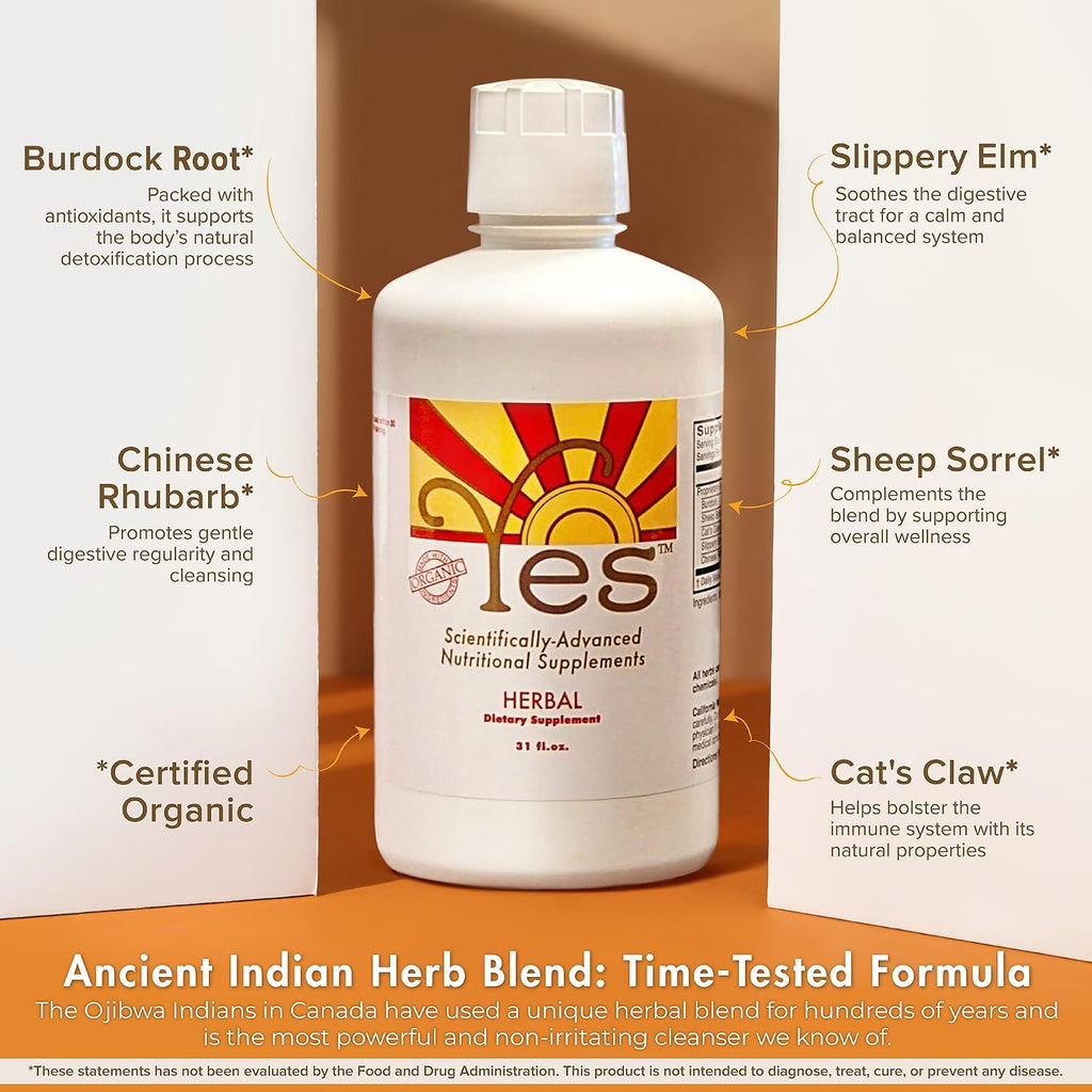 YES Essiac Herb Blend Capsules – Wildcrafted – Fórmula Tradicional de Hierbas